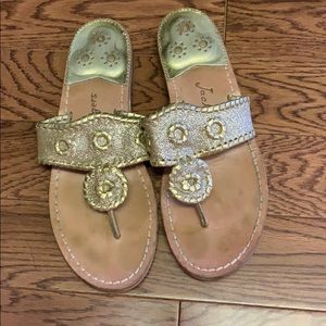 Gold with glitter sandles